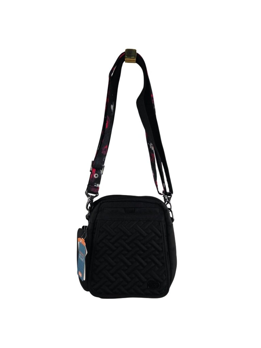 Lug Flapper Mini Crossbody Shoulder Bag Black Purse Quilted RFID Bonus Strap NWT